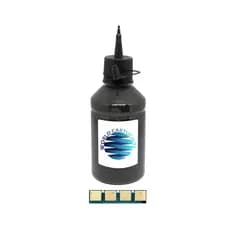 01 Refil + 01 Chip 407s Preto - Impressoras CLP325 CLP325W CLX3185 CLX3185N CLX3185FW