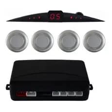 Sensor Estacionamento Re 4 Sensores Display Led Sonoro Prata