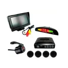 Kit Sensor De Estacionamento +  2 câmeras De Ré + Tela Lcd 4.3