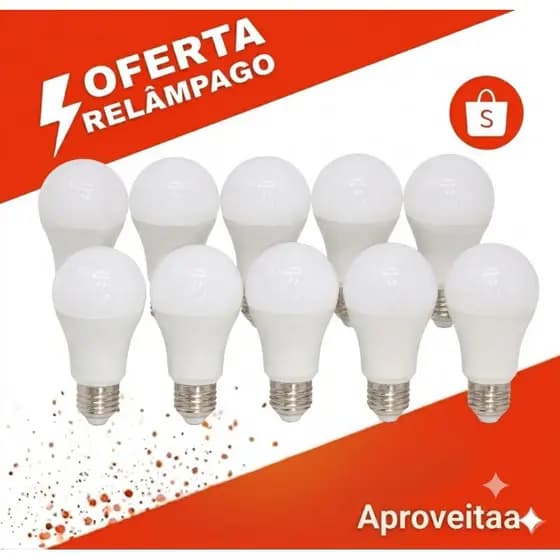 Kit 10/5 Lampadas Led Economica 6500k Branca Fria