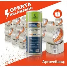 Kit 5 Fita Adesiva Caixa Embalagem Durex Empacotamento 45x40m