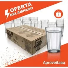 Kit 48/24/12/6 Copos Americanos Lagoinha Tradicional 190ML Cafe Suco Agua Bar21