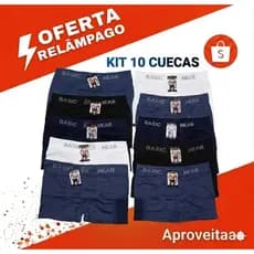 Kit 10/5 Cuecas  Boxer Premium Sem Costura Microfibra Qualidade