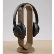 Suporte e Organizador de Mesa Minimalista para Headset Gamer | Base Estável - Marrom