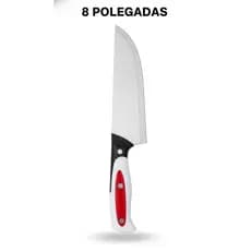 Faca Chef Profissional 8 Polegadas Aço Inox Afiada - Corte Preciso para Carnes e Legumes Cozinha env