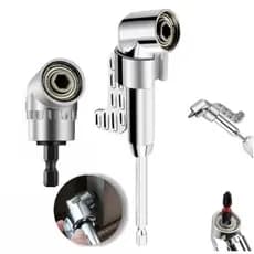 KIT 2 Pcs Adaptador Angular Magnético P/ Furadeira Parafusadeira 105° PROFISSIONAL Hexágono De Ângulo Reto De 1/4 e long