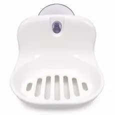 Porta Sabonete Saboneteira Branca PVC Com Ventosa Para Banheiro envio imediato