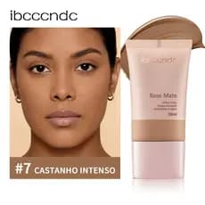 Pincel E Puff Grátis IBCCCNDC Matte Foundation 30ml 9 Tons Cobertura Total De Longa Duração À Prova D'água De Suor Contr