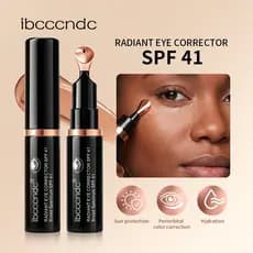 Corretor De Olhos Radiante SPF41 7ml 4 Cores Corretivo Correto Ponta De Massagem De Resfriamento Reduz Olheiras Inchaço