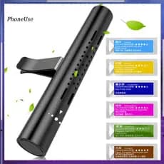 Travel-friendly Solid Scent Core Slow-release Fragrance Stick 6pcs Car Air Vent Clip Freshener Replacement Aroma Sticks