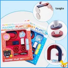 【TS】10pçs / Conjunto Brinquedo Educativo Imã Divertido Resistente A Desgastes Com Ímã Ciência Para Crianças