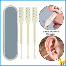【TS】Cortador De Cabelo Nasal Conjunto De Aparador De Pontas Divididas Rotação De 360 Graus Pinça Aparadora De Nariz M