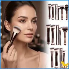 【TS】5/6/7 Pçs/Set Kit De Pincel De Maquiagem De Ponta Dupla Fundação Profissional Mistura Pó Solto Blush Sombra Cerda