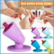 【TS】Suporte Para Garrafa De Esmalte Intipável Com Dobradiça, Inclinado Anti-Derramamento , Rack De Exibição De Casa
