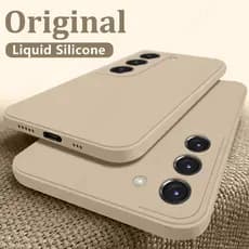 Capa Para Samsung Galaxy S24 S23 S22 Ultra S21 S24 FE S21 A55 A53 A52S A54 S24FE À Prova De Choque Quadrado Líquido Sili