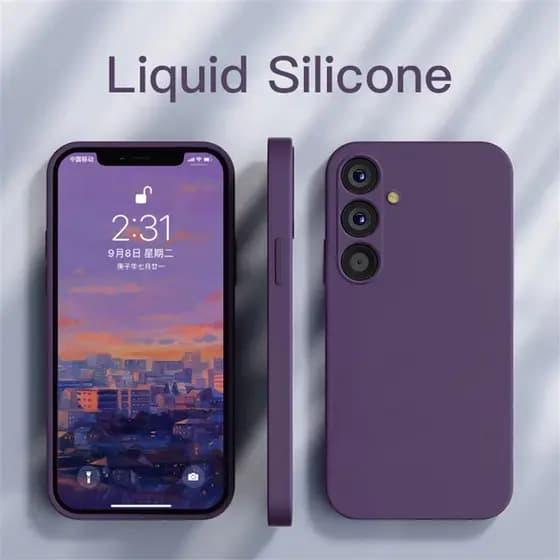 A26 A36 A16 A17 A36 S25FE S25edge Caso De Telefone De Silicone Líquido Macio Para Samsung Galaxy A55 A56 A36 A26 A14 A15