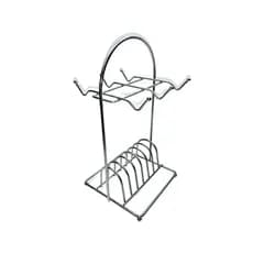 Porta Xícaras Suporte/Organizador Para 6 Xícaras Aramado Cromado