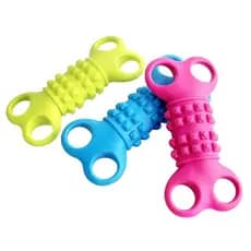 Brinquedo Mordedor Osso Halteres TPR 4 Furos Para Cachorro 11,5 cm - Home Pet