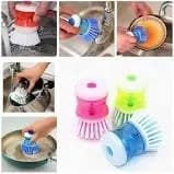 Escova Lava Louça Com Dispenser Para Detergente Para Limpeza Multiuso Com Reservatório Para Sabão