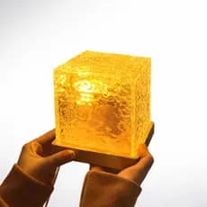 Luminária Noturna Projetor de Ondulação da Água Com Rotação Dinâmica Modelo Cubo 3 Núcleos