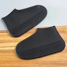 Capa De Chuva Silicone Protetora Tênis Sapato Bota Motoboy Pés Secos Preto P M G GG