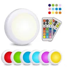 Luminária De Armário Led Touch Bateria Rgb Cor Branca Claro Sob Prateleira Balcão Da Cozinha