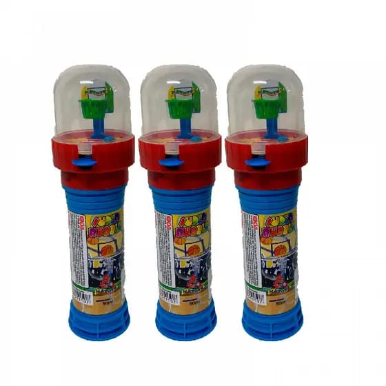 Kit 3 Tubetes Bolha Sabão Super Bubble com Jogo Basquete
