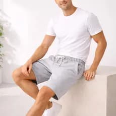 Short Moletom Masculino Bermuda Casual Confortavel com Elastico e Bolsos
