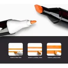 Kit 60 Canetinhas Coloridas Ponta Dupla Viral