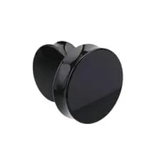 1par Alargador Piercing Orelha Plug Preto