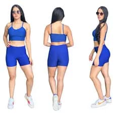 Conjunto Fitness Top e Short para Treino academia corrida