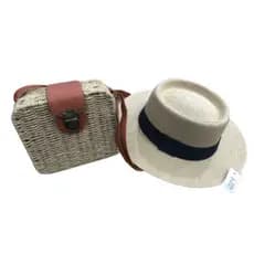 chapéu paris com bolsa para praia piscina