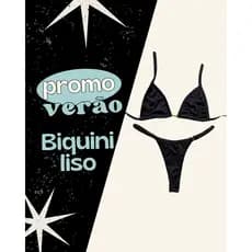 Biquíni liso regulagem praia piscina