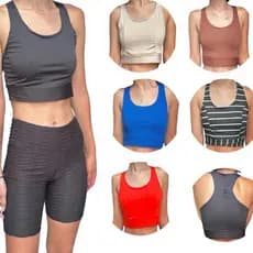 Top Fitness ou kit Academia Treino Malhação Roupas Femininas