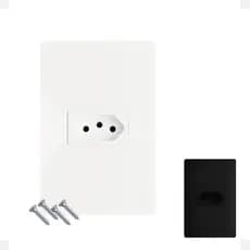 Tomada Simples 10a 250v Fosco 4x2 Satin B.lux Recta C/ Placa