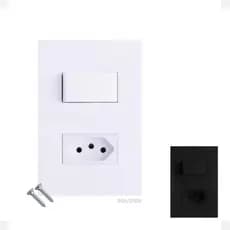 Interruptor + Tomada Simples 20a Fosco 4x2 Satin B.lux Recta