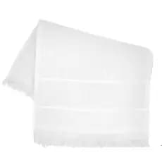 Kit branca com 15 unidades Toalhinhas Toalhas Social para Bordar de Mão / Boca com Franjinha / Manicure 21cm X 35cm - Cor- BRANCA