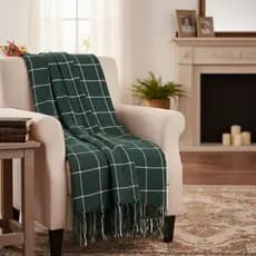 Manta para sofa de algodão Luxo. Toalha de Natal e fim de ano. Decoração Chic Tear Mineiro