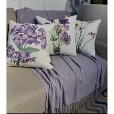 Manta para Sofa Lilás. Tear Mineiro, decoração cama.