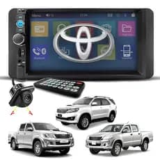 Kit Central Multimídia 2 Din Mp5 Espelha Dvd Bt Toyota