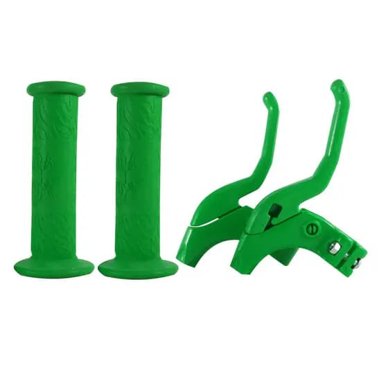 Manopla e manete de freio bicicleta aro 16 Verde