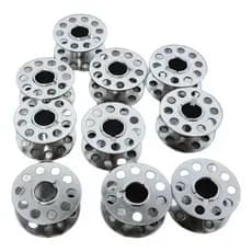 10 Bobina Carretilha Canelinha Metal Furada Reta Industrial