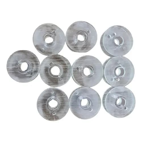 10 Bobinas Carretilha Plástica Para Maquina De Costura