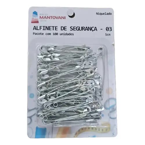 Alfinete De Segurança Pacote Com 100 Unidade Tamanho 3,5cm