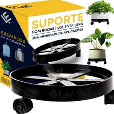 Suporte Para Botijão De Gás Vasos Plantas Com Rodinha 55kg