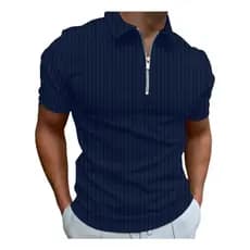 Camisa Polo Plus Size Extra Gande Manga Curta Com Zíper