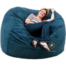 Puff Redondo Conforto Gigante 140x50 Suede Redondo Costura Reforçada Envio Imediato