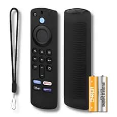Controle Remoto Substituto Compatível Fire Tv Stick Hd, Lite, E 4k Comando De Voz Integrado + Capa de silicone Proteção