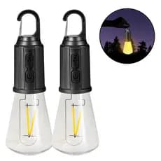Kit 2 Lâmpadas LED Recarregável Para Barraca De Acampamento E Pesca