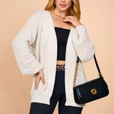 Cardigan Casaco Feminino Tricot Basico